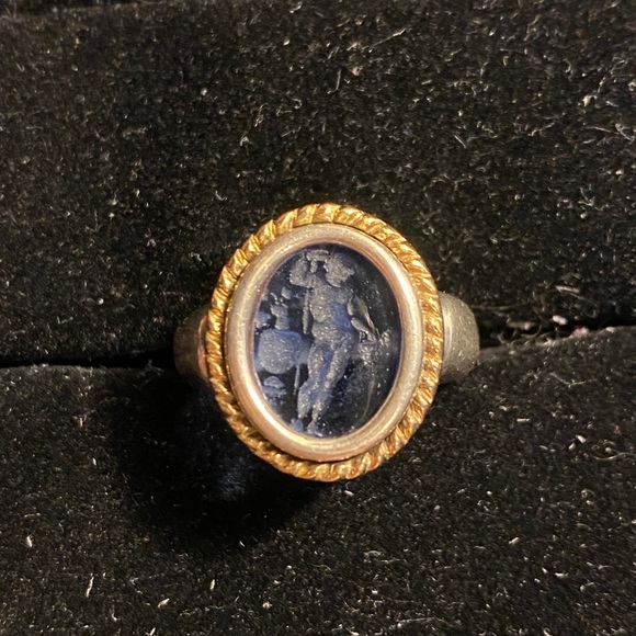 Intaglio Ring- Sterling and 18K yellow gold - Picture 3 of 5